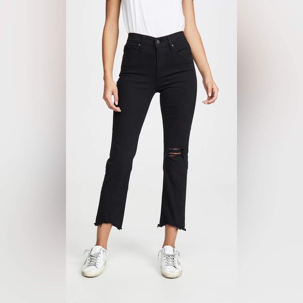 Levi's 724 Straight Crop Jeans 
Black Pixel